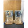 Image 1 : Pair of Mirrored Display Cases/Curio Cabinets ( No Shelves) NO SHIPPING Approx. 14.75" x 12" x 12"