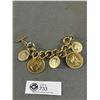 Image 2 : Runway Fashion Vintage 1980's Gold Coloured Coin Chunky Bracelet