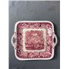 Image 2 : Vintage Spode England Pink Tower Creamer & 2 Masons Vista England Platters