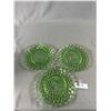 Image 2 : 3 Vintage Uranium Glass Plates. Approx.8" Diam