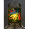 Image 2 : Stained Glass Plug In Hanging Lamp. Approx. 18.5" H x 9" x 9"