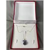 Image 1 : Beautiful Blue Kynite Amethyst Necklace In Case. Retails $380.00