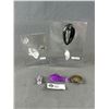 Image 1 : 2 Crystal Displays, Ammonite Specimen & Amethyst Angel Pendant