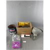 Image 1 : Lot of Automotive Pieces and Parts. Chevron Oil Can, Vanity Mirror,Wheel Locks etc