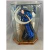 Image 2 : Beautiful Bob Mackie Moon Goddess Barbie Doll (1996) In Glass Display Case. Plus Another Glass Displ