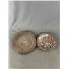 Image 2 : Lot Of Vintage Metal Trivets & 2 Ornate Designed Plates w/ Ball Feet