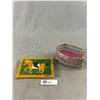 Image 1 : Vintage Horse Tile Art Approx. 6" x 4.5" x .5"  & Ornate Design Metal Trinket Box