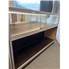 Image 2 : Glass Top Display Cabinet w/ Sliding Doors. NO SHIPPING. Approx.