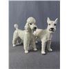 Image 2 : 3 Vintage Ceramic Dog Figurines, Poodle 5.5" h, Collie 4.5" h, Terrier 5.5" h