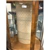 Image 2 : Vintage Bow Front Display Cabinet w/ 2 Glass Shelves. NO SHIPPING. Approx. 40" x 42"