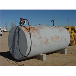 2000 GALLON DIESEL FUEL TANK W/ELECTRIC METERED PUMP