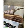 Image 2 : NEW 3 PACK OF LED WAX CANDLES AND SINGLE COLOR DISPLAY DESKTOP CLOCK