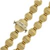 Image 6 : Italian Solid 18k Yellow Gold 16" 6mm Brushed Finish Fancy Ball Bead Necklace