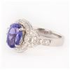 Image 1 : 2.88 ctw Tanzanite and 0.74 ctw Diamond 14K White Gold Ring
