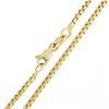 Image 5 : NEW 14K Yellow Gold 18" Long 1.6mm Rounded Beveled Box Link Chain Necklace