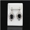 Image 1 : 32.55 ctw Blue Sapphire and 2.90 ctw Diamond 14K White Gold Earrings