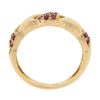 Image 3 : 18K Rose Gold Polished & 0.36 ctw Round Brilliant Pave Set Ruby Section Band Rin