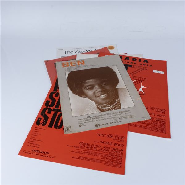 7pc Movie Sheet Music From The 60s And 70s