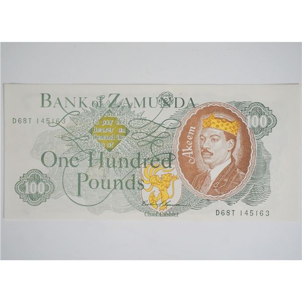 Coming to America Prop Note, Zamunda 100 Pounds