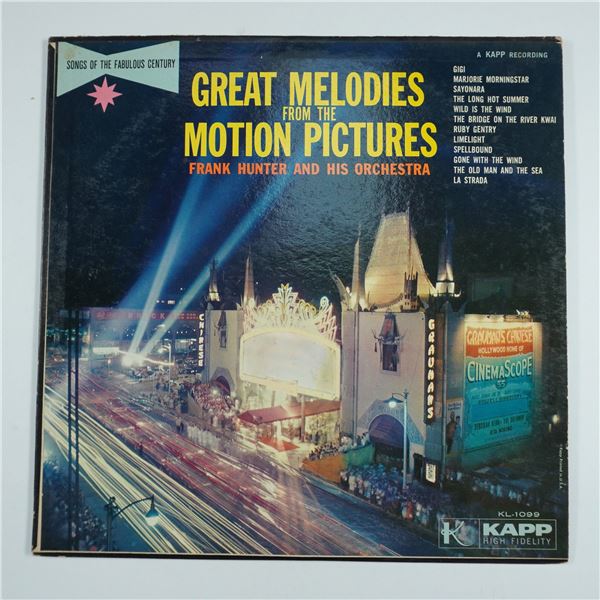 Great Melodies from Motion Pictures, Frank Hunter LP