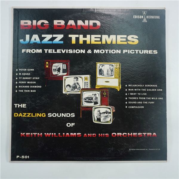 Keith Williams and His Orchestra Big Band Jazz Themes Vinyl Record