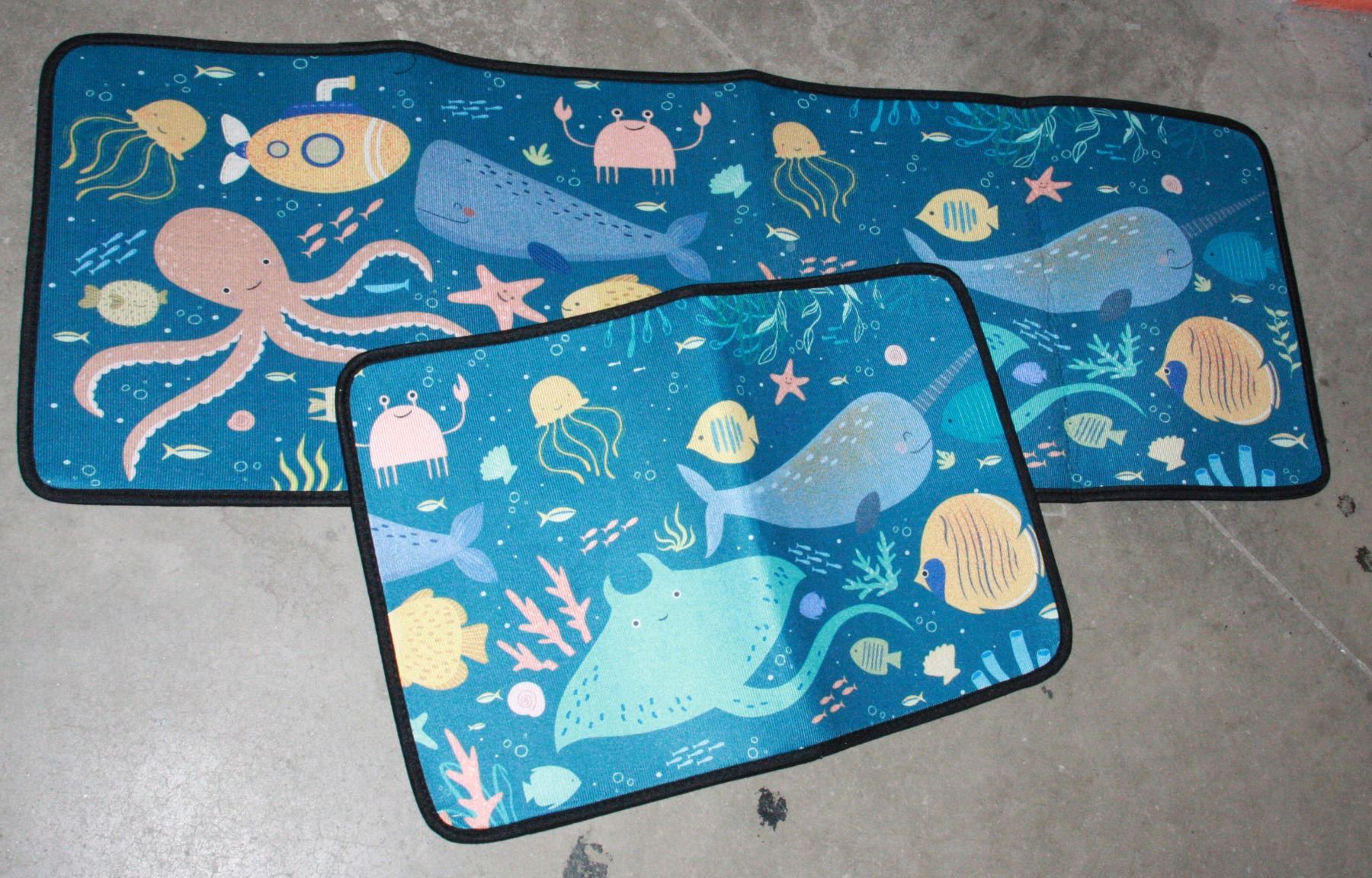ANIMATED OCEAN BATH RUG NEW