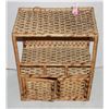 WICKER HANGING SHELF CABINET