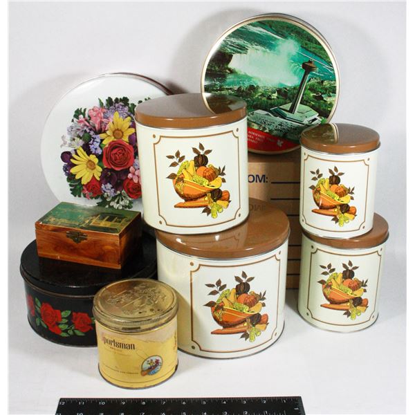 LARGE LOT OF COLLECTIBLE TINS
