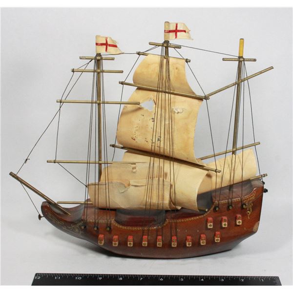 MAYFLOWER WOODEN SHIP LAMP MADE BY REIMER IN