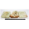 LOT OF 3 STONE ASHTRAYS