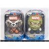 TWO MIGHTY MUGGS HEAD SPIN TOYS, ROCKET RACOON