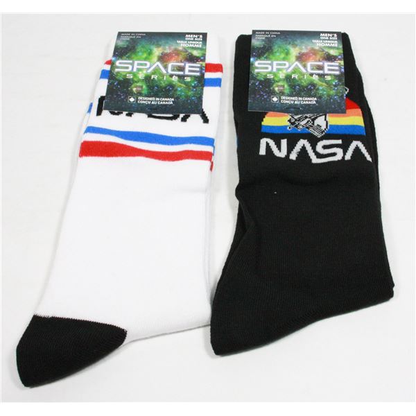 TWO NEW PAIRS OF NASA MENS SOCKS