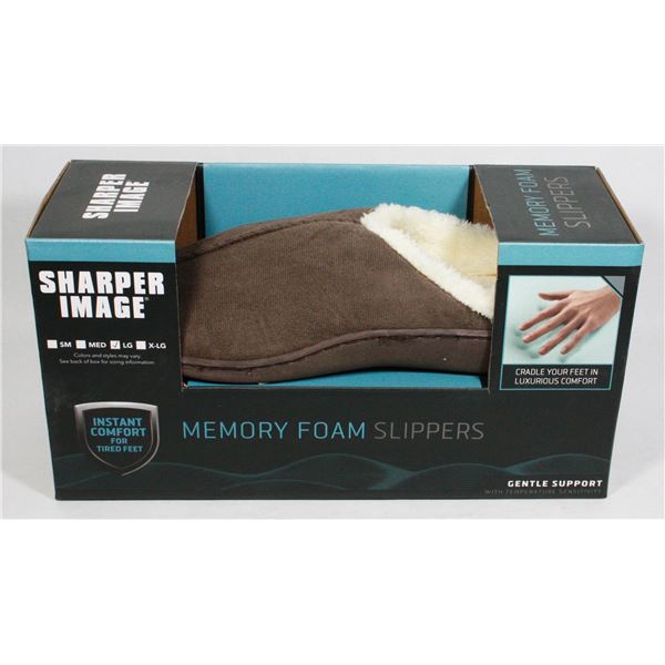 NEW MEMORY FOAM SLIPPERS SIZE LARGE, NONSLIP GRIP