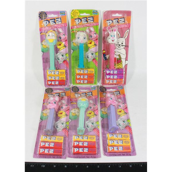 LOT OF 6  ASSORTED PEZ DESPENSERS