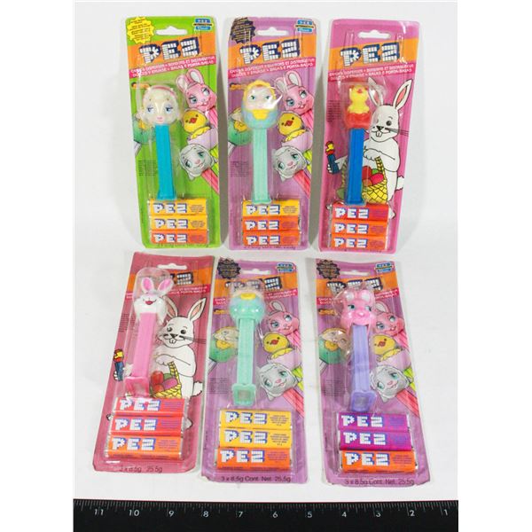 LOT OF 6  ASSORTED PEZ DESPENSERS