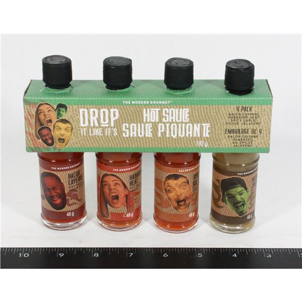 NEW 4 PACK DROP IT LIKE ITS HOT SAUCE SET