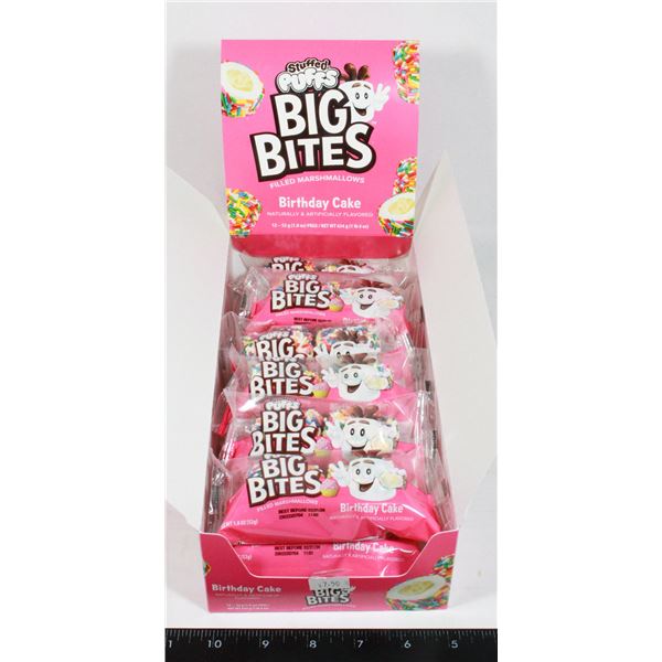 BOX OF STUFFED PUFFS BIG BITES FILLED MARSHMALLOWS