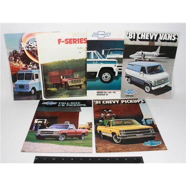 VINTAGE CHEVY 80'S TRUCK AND VAN BROCHURES