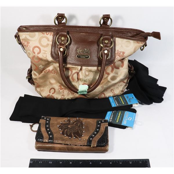 REPLICA COACH PURSE (SOME WEAR) WITH NEW SOCKS