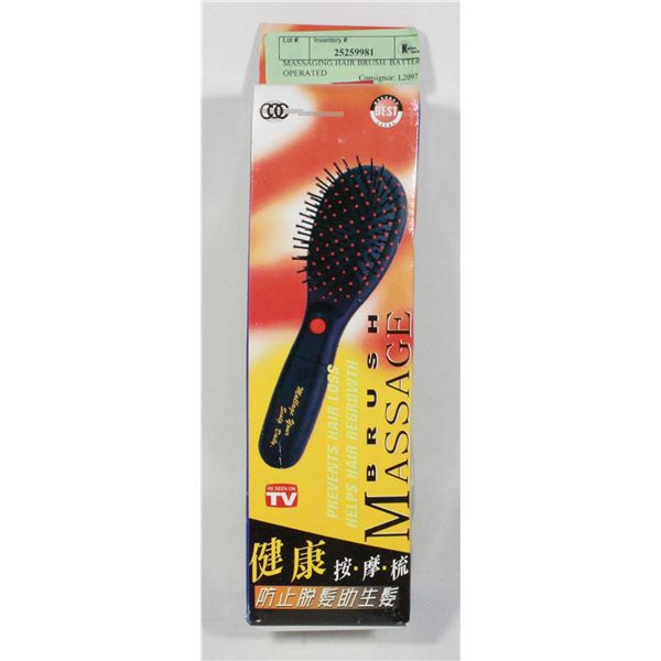MASSAGING HAIR BRUSH  BATTERY OPERATED
