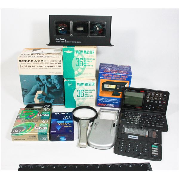 LARGE LOT OF VINTAGE ITEMS INCL.PANA-VUE LIGHTED