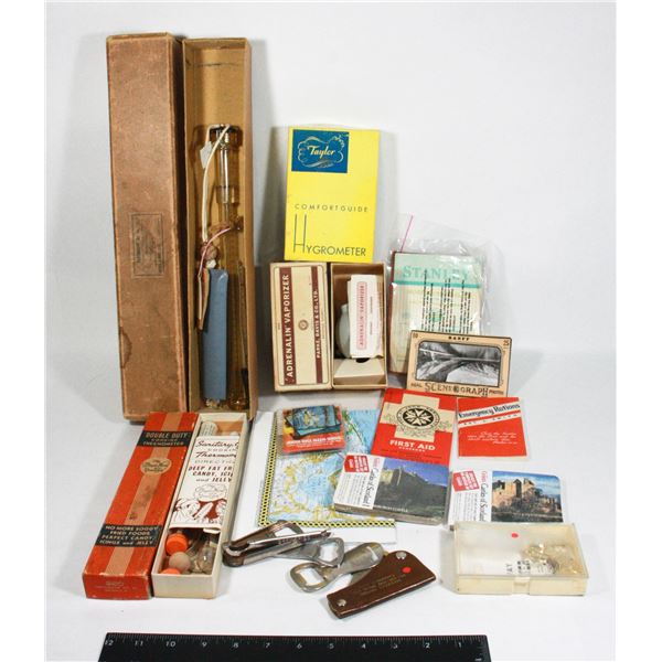 LOT OF VINTAGE ITEMS INCL.PANTOGRAPH,  ADRENALIN
