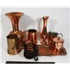 LOT OF COPPER ,COPPER TONED ITEMS STAMPING INCL.