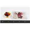 LOT OF SMALL TRINKETS LADY BUG MAGNET AND FRUIT