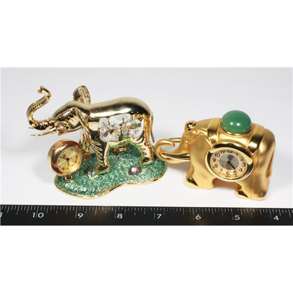 LOT OF SMALL BRASS/ BRASS COLOURED ELEPHANTS