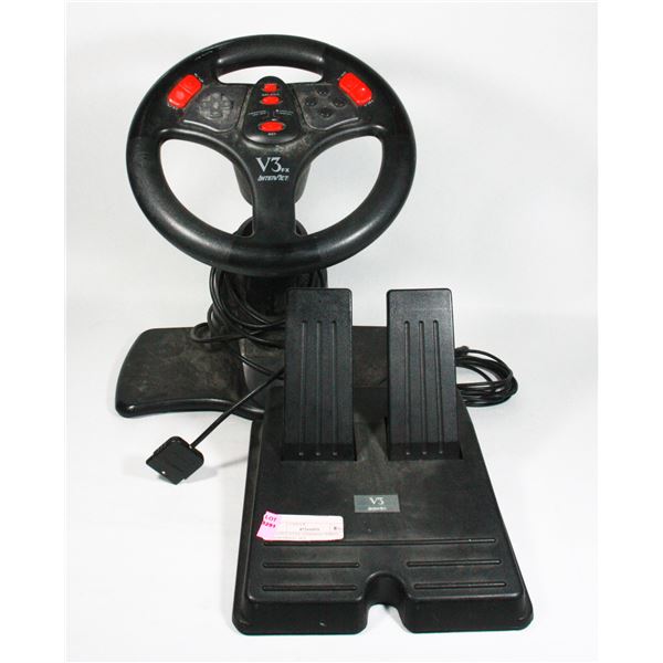 PS1/PS2 V3 FX STEERING WHEEL AND PEDAL SET