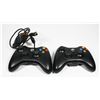 2 XBOX 360 CONTROLLERS 1 WIRELESS