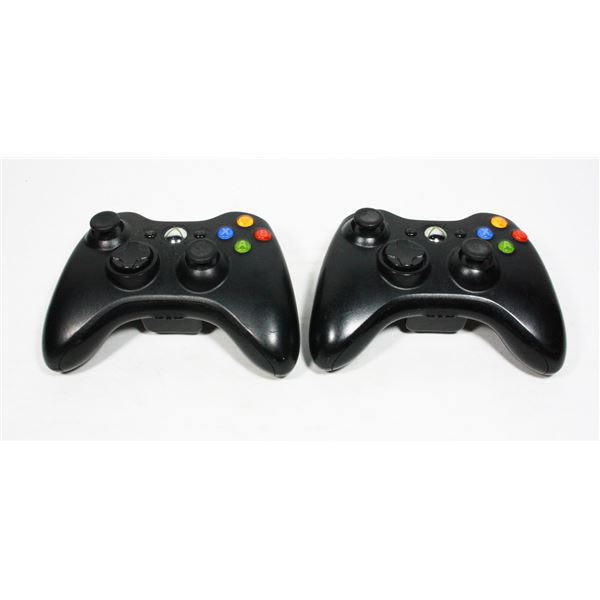 2 WIRELESS XBOX 360 CONTROLLERS
