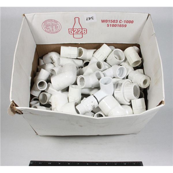 LOT OF 100+ SCED 40 PVC FITTINGS 3/4" AND 1"
