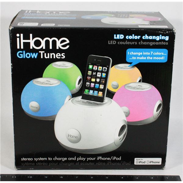 IHOME GLOW TUNES OLD IPHONE/IPOD SPEAKER DOCK